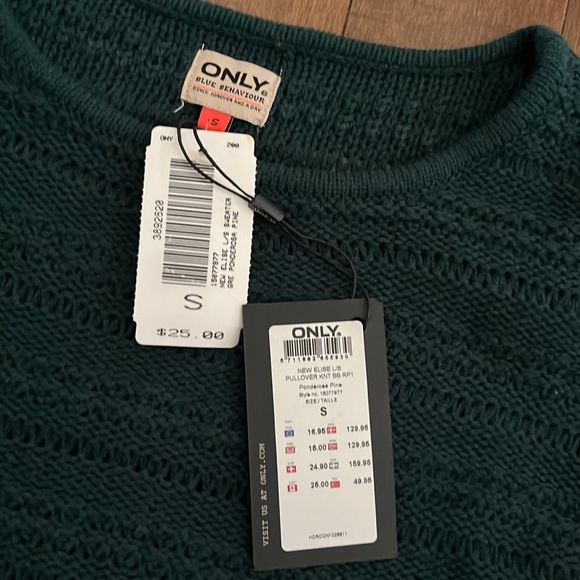 Forest Green Only knit sweater - Picture 3 of 4